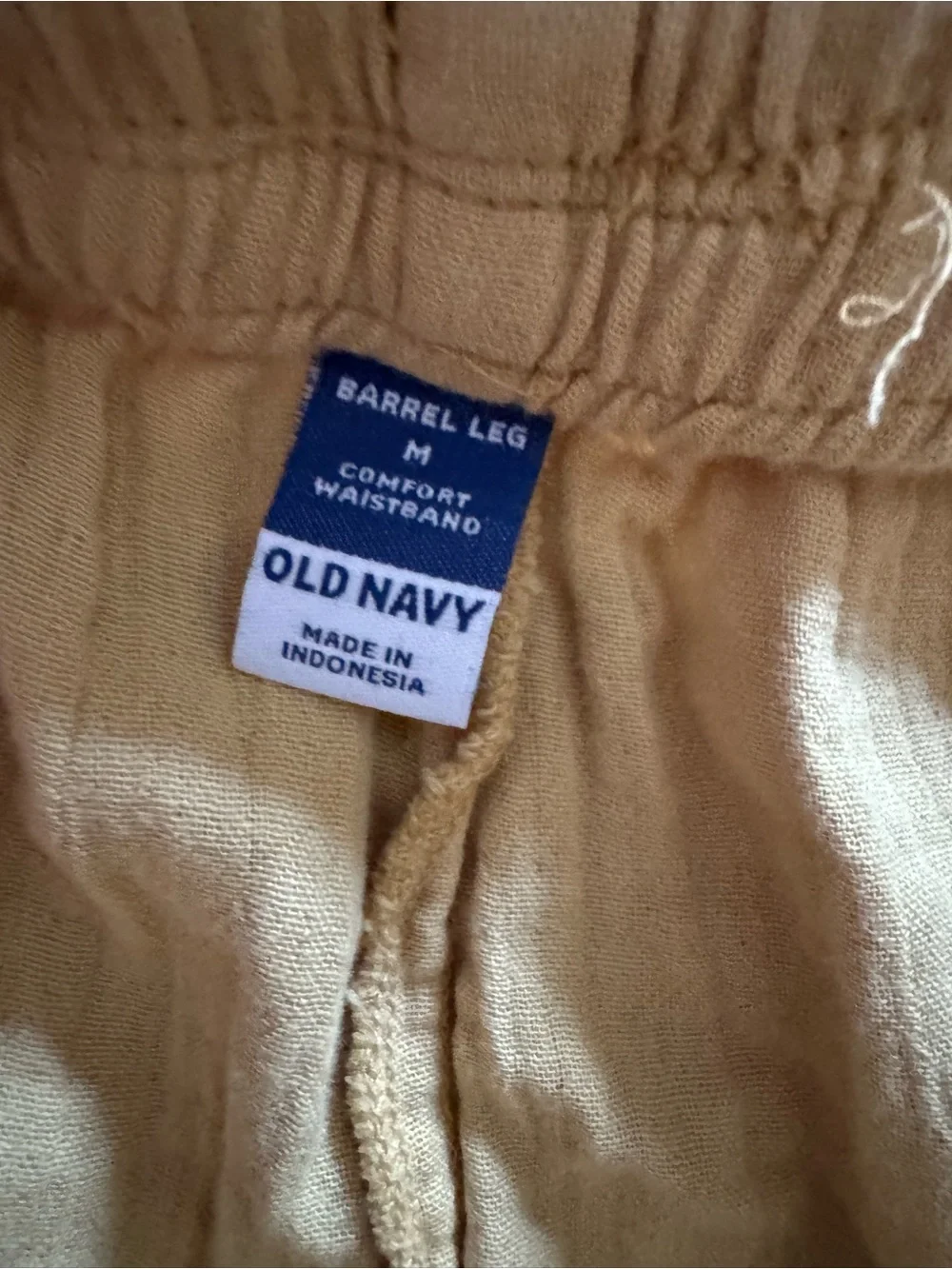 NWT Old Navy High Waisted Women’s Crinkle Gauze Barrel Ankle Pants - Mustard